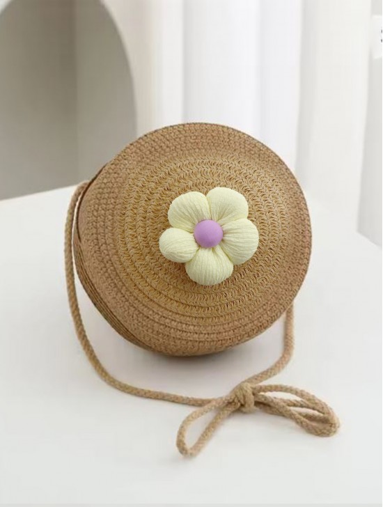 Crochet Mini Bag W/ Flower